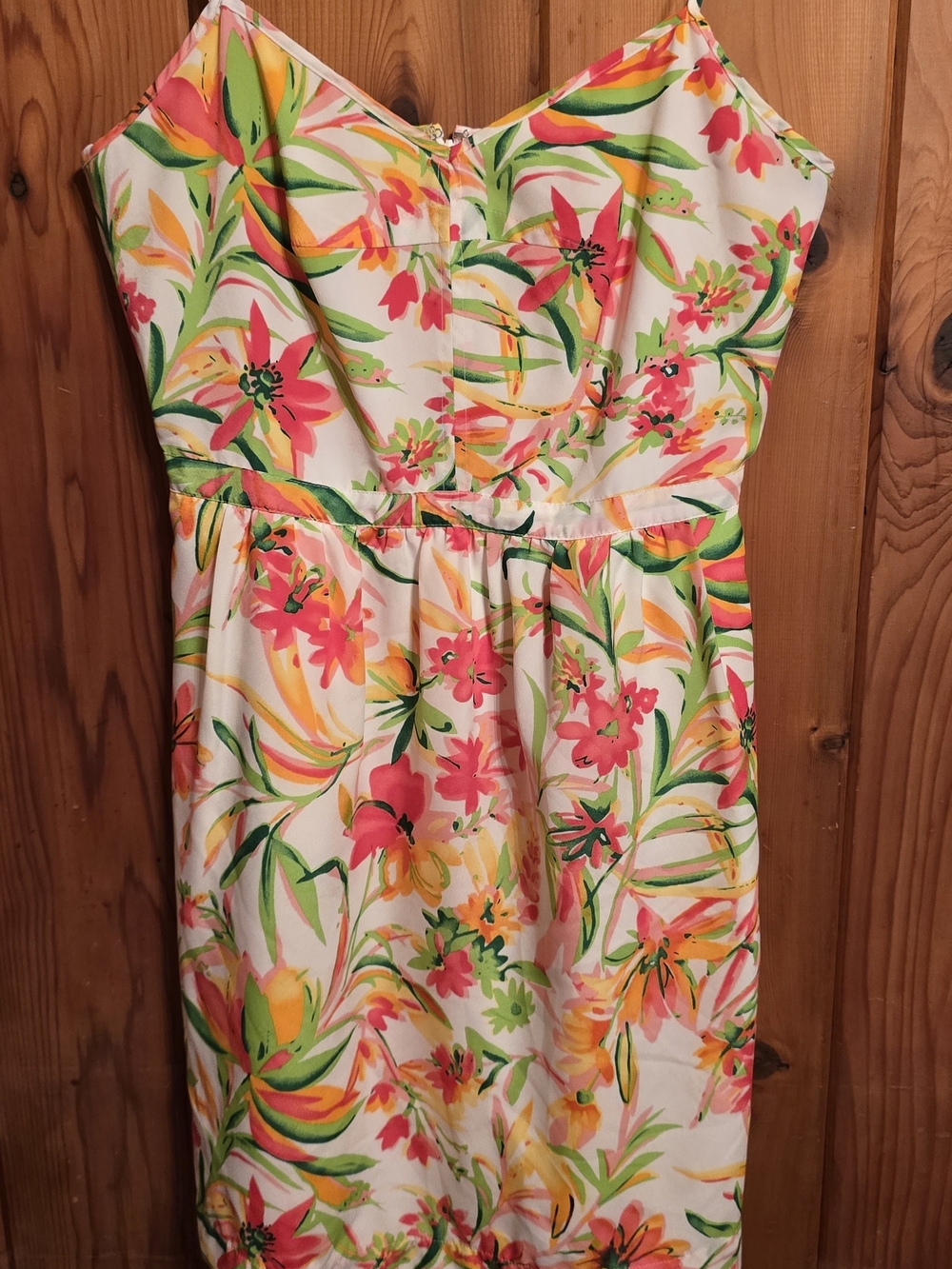 J.Crew Floral Dress in White with Pink & Yellow Accents